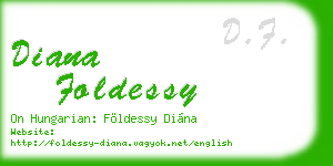 diana foldessy business card