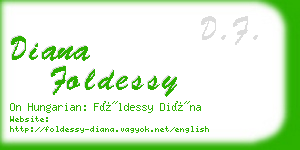 diana foldessy business card